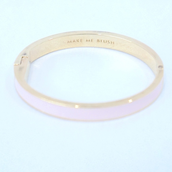 KATE SPADE~make me blush~HINGED BRACELET~PINK/GOLD - Picture 1 of 4